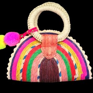 Small Mexican Straw Mini Bag